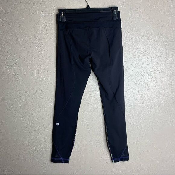 Lululemon Inspire Tight full On Luxtreme Mesh Floral Sport White Multi Black - Picture 7 of 13